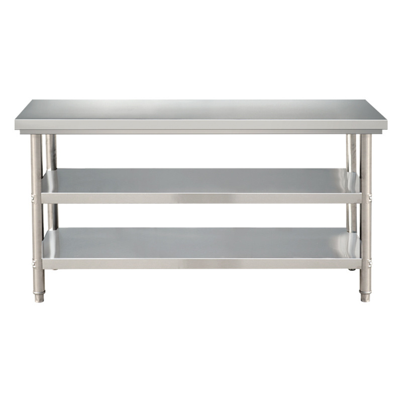 Commercial Kitchen Bench - Stainless Steel Double Layer Work Table,