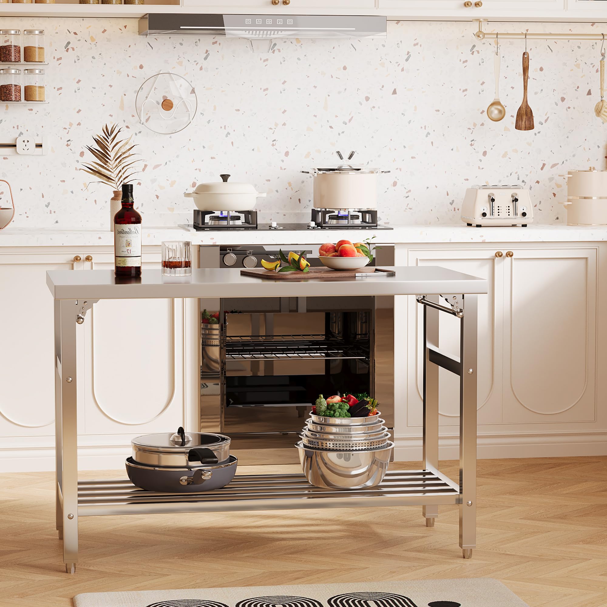 60*24 Inch Stainless Steel Pre - Commercial Kitchen Bench 评论和价格