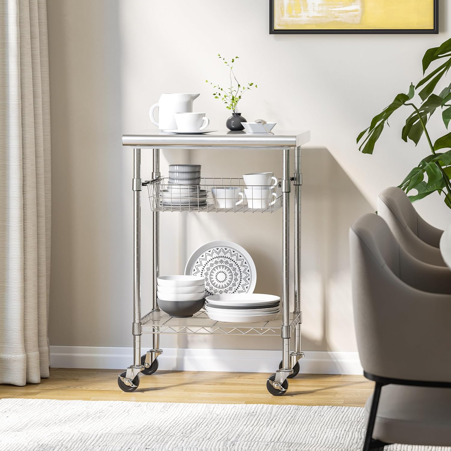 Stainless Steel Commercial Foo - Commercial Kitchen Island On Wheels 评论和价格
