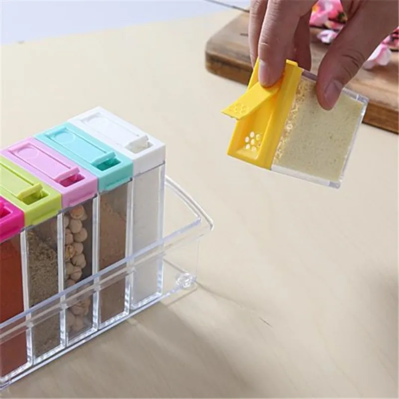 Transparent Seasoning Six Grid - Commercial Kitchen Organization 评论和价格