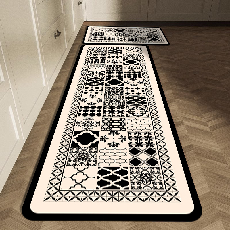 Black White Geometric Tile Kit - Commercial Kitchen Tile 评论和价格
