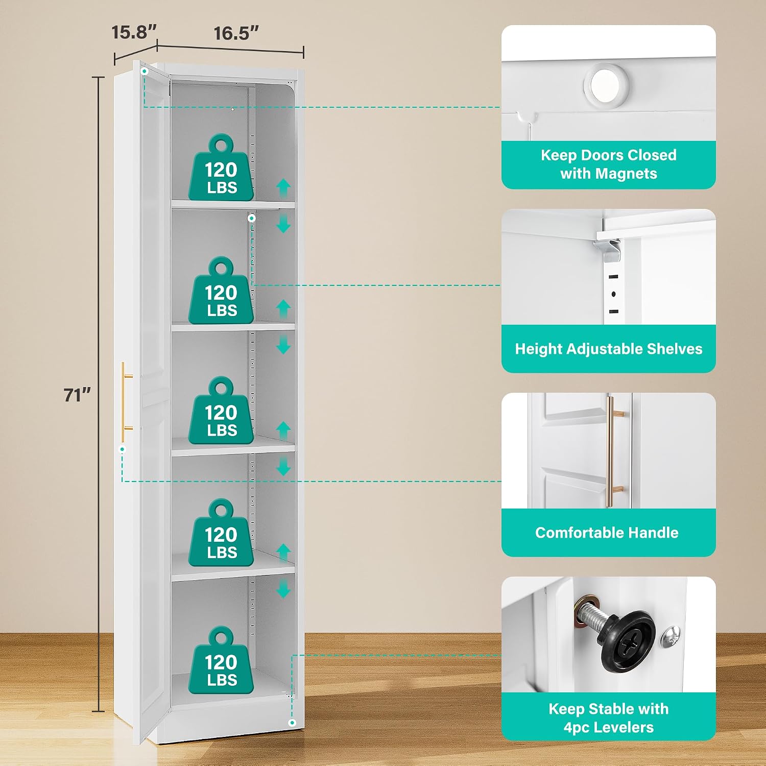 Tall Narrow Storage Cabinet Wi - Commercial Kitchen Organization 评论和价格